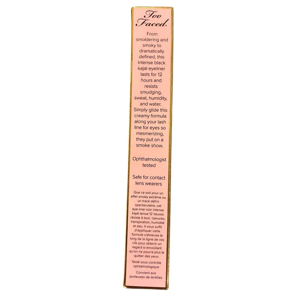 Too Faced Smoke Show Kajal Eyeliner Intense Black 12 Hour Longwear NIB New Box